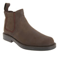 Brown - Front - Roamers Mens Twin Gusset Softie Leather Dealer Boots