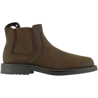 Brown - Side - Roamers Mens Twin Gusset Softie Leather Dealer Boots