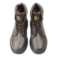 Brown - Front - Grafters Mens Apprentice 6 Eye Safety Toe Cap Boots