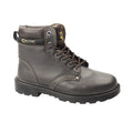 Brown - Lifestyle - Grafters Mens Apprentice 6 Eye Safety Toe Cap Boots