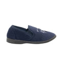 Navy Blue - Back - Zedzzz Kids Boys Midfield Twin Gusset Football Slippers