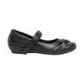 Black - Back - US Brass Girls Marlin Touch Fastening Bar Shoes