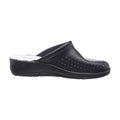 Navy Blue - Back - Dek Womens-Ladies Coated Leather Clogs