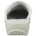 White - Pack Shot - Dek Womens-Ladies Coated Leather Clogs