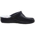 Black - Back - Dek Womens-Ladies Coated Leather Clogs