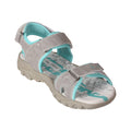 Light Grey-Mint - Back - PDQ Womens-Ladies Toggle & Touch Fastening Sports Sandals