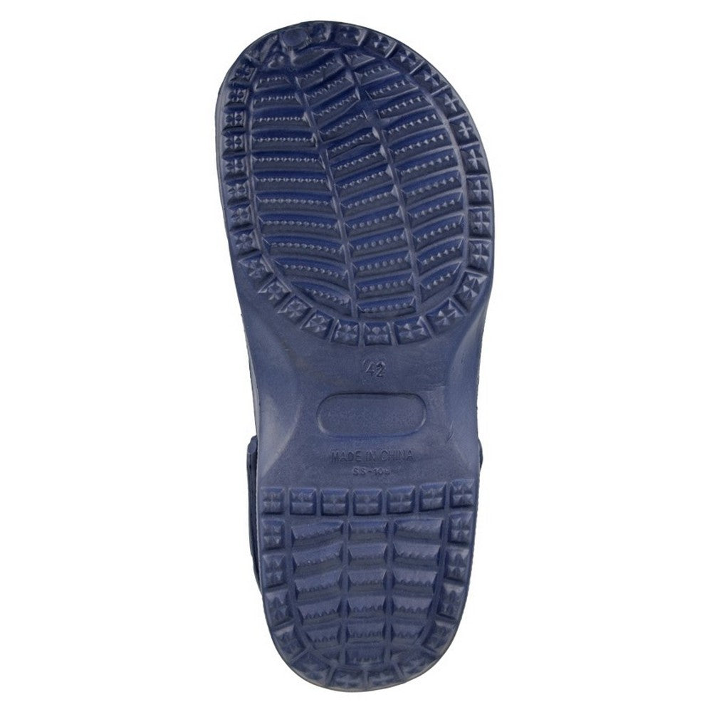 Navy Blue - Back - Dek Mens Perforated Clogs