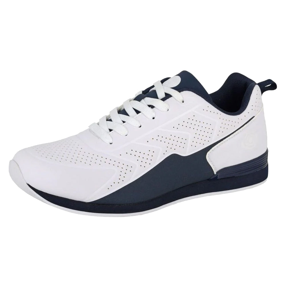 White-Navy - Back - Dek Mens Plant Bowling Shoes