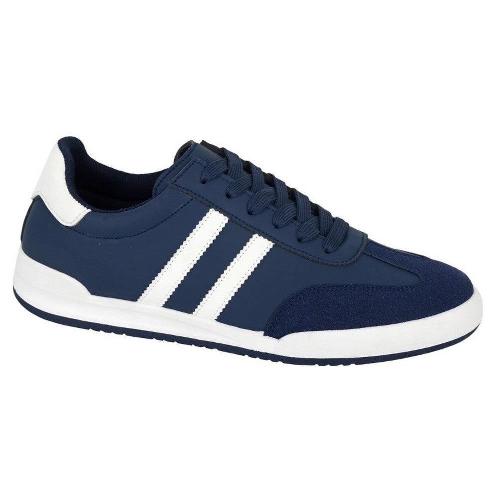 Navy-White - Front - Rdek Mens Kite Synthetic Nubuck Trainers