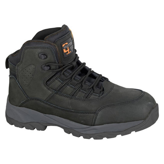 Black - Front - Grafters Mens Nubuck Hiking Boots
