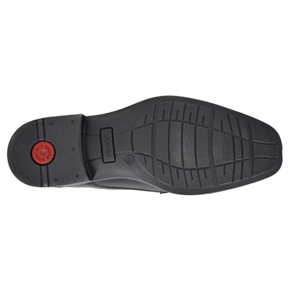 Black - Side - IMAC Mens Art Leather Casual Shoes