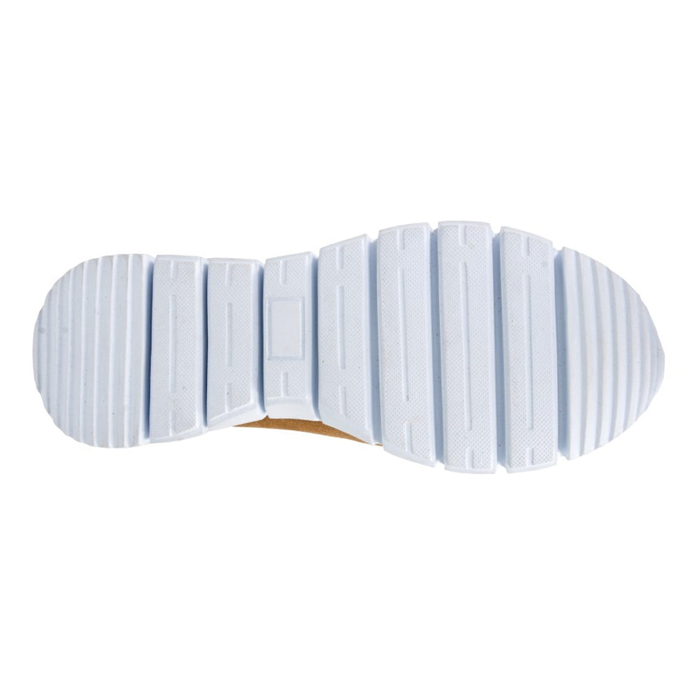 Taupe - Back - Cipriata Womens-Ladies Felisa Suede Trainers