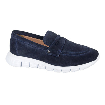 Navy - Front - Cipriata Womens-Ladies Felisa Suede Trainers