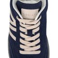 Navy - Side - Cipriata Womens-Ladies Redea Microsuede Trainers