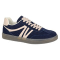 Navy - Front - Cipriata Womens-Ladies Redea Microsuede Trainers