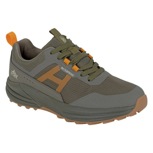 Khaki Green-Grey - Front - Aztrek Mens Wolds Waterproof Trainers