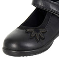 Black - Side - Boulevard Girls Flower Mary Janes