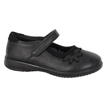 Black - Front - Boulevard Girls Flower Mary Janes