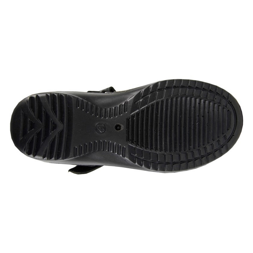 Black - Back - Boulevard Girls Flower Mary Janes