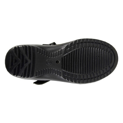 Black - Back - Boulevard Girls Flower Mary Janes
