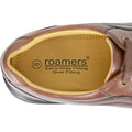 Brown - Side - Roamers Mens Leather Extra Wide Formal Shoes