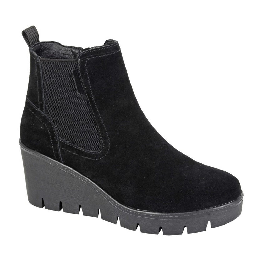 Black - Front - Cipriata Womens-Ladies Amina Suede Ankle Boots
