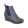 Navy Blue - Front - Cipriata Womens-Ladies Annina Ankle Boots