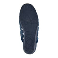 Navy - Back - Sleepers Womens-Ladies Josephine Floral Embroidery Mule Slippers
