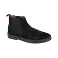 Black - Front - Roamers Mens Plain Suede Ankle Boots