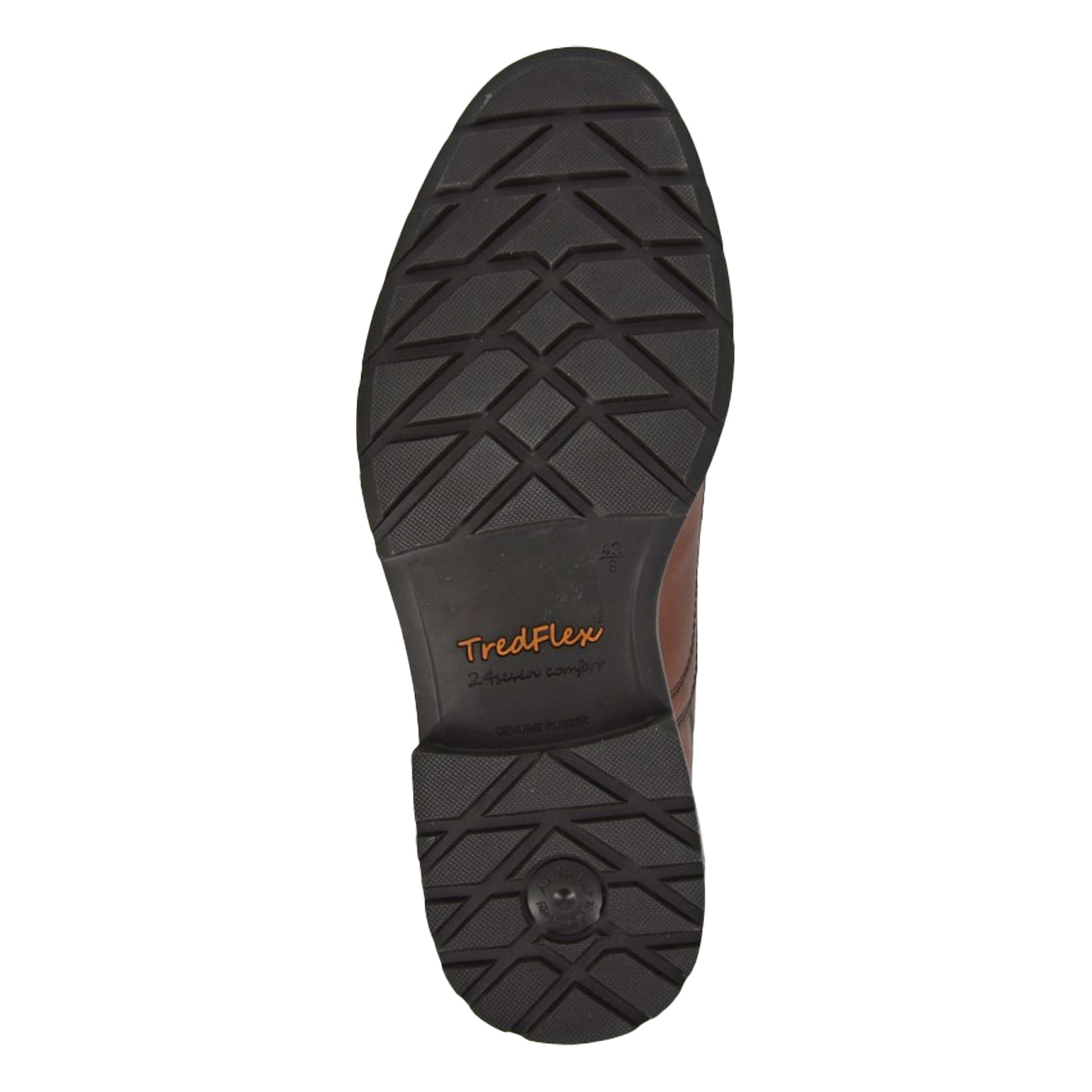 Black - Back - Tredflex Mens Leather Gibson Shoes