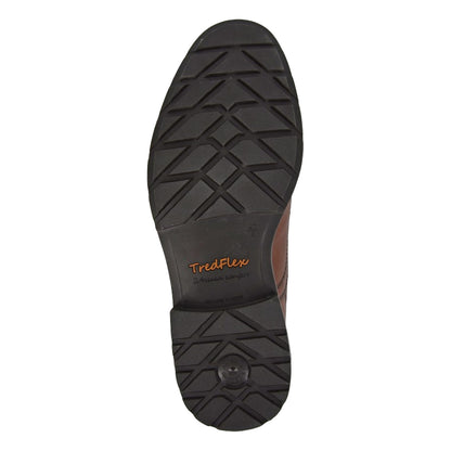 Black - Back - Tredflex Mens Leather Gibson Shoes