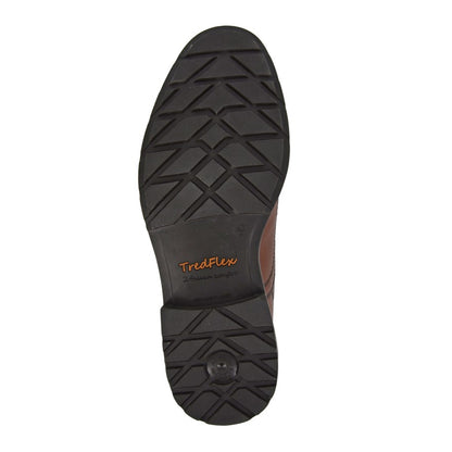 Conker Brown - Back - Tredflex Mens Leather Gibson Shoes
