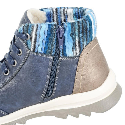 Navy - Back - Cipriata Womens-Ladies Erte Boots