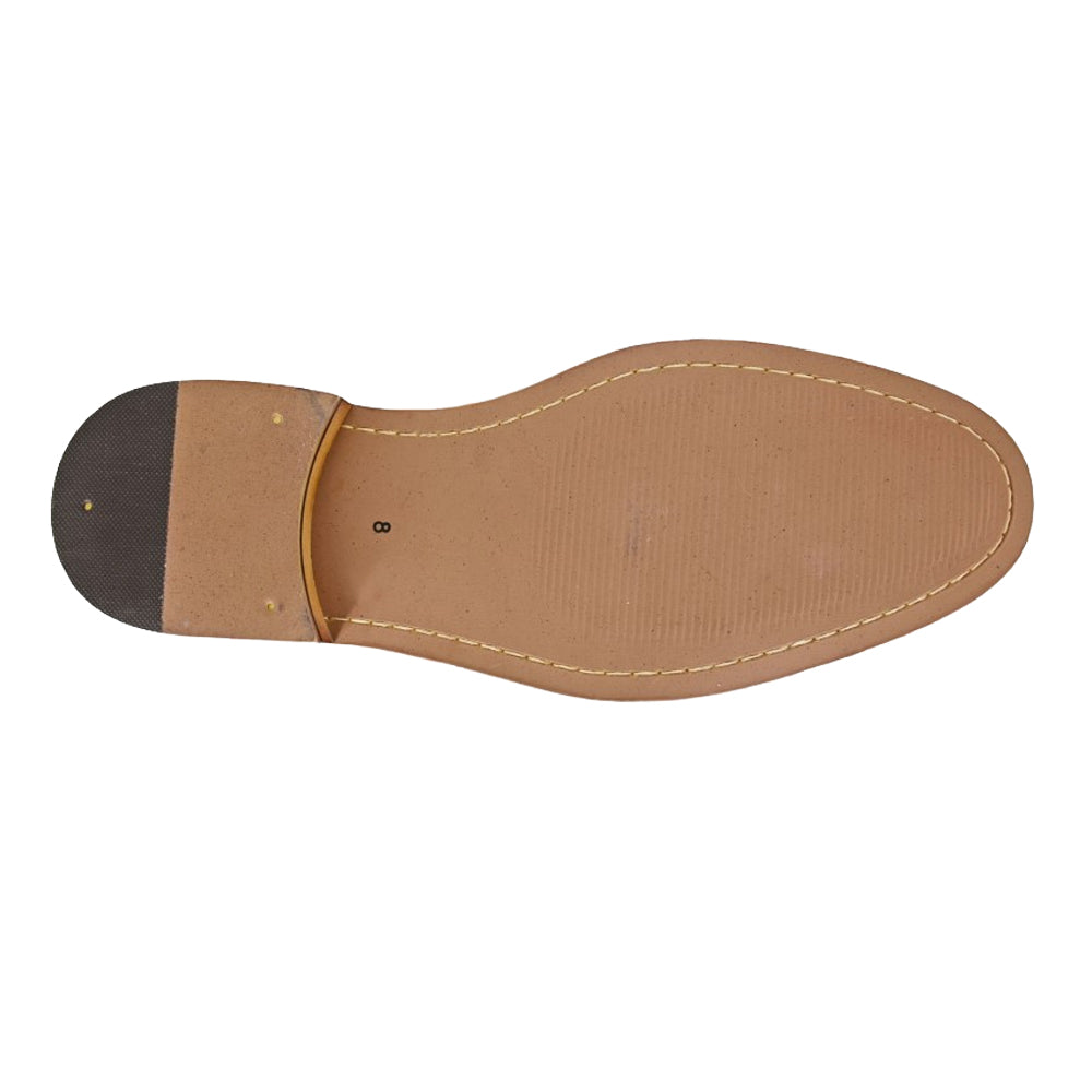 Tan-Navy - Back - Roamers Mens Leather Brogues