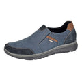 Navy - Front - IMAC Mens Leather Ankle Boots