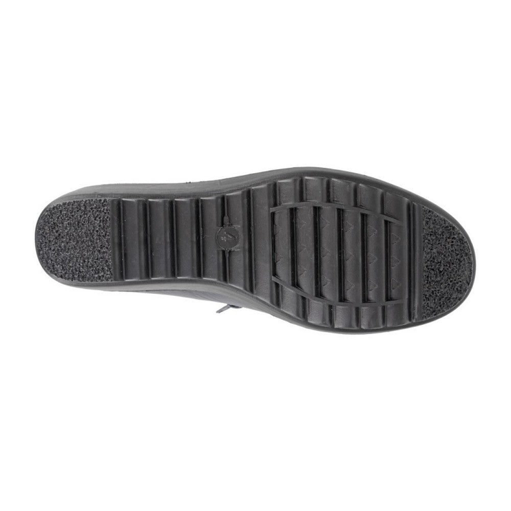Black - Back - Boulevard Womens-Ladies Loafers