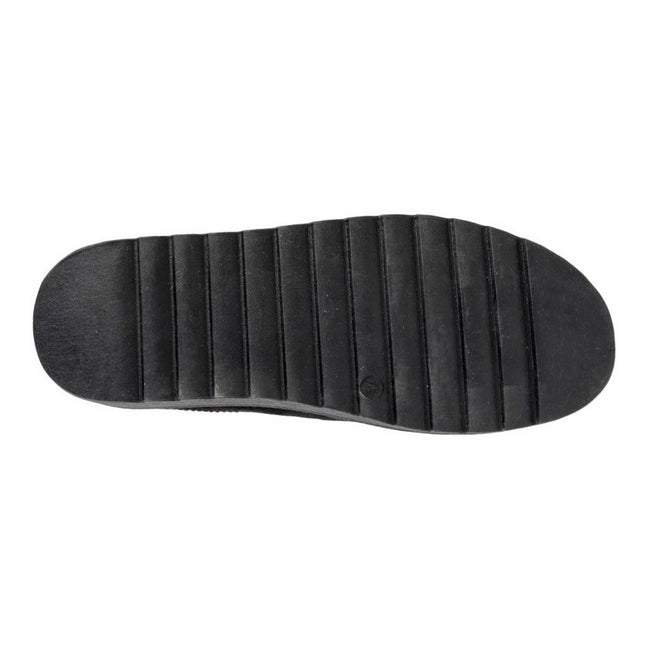 Black - Back - Cipriata Womens-Ladies Dana Microsuede Mule Slippers