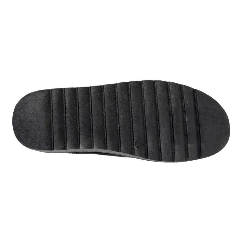 Black - Back - Cipriata Womens-Ladies Dana Microsuede Mule Slippers