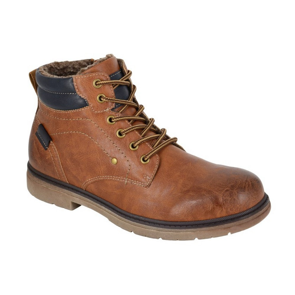 Tan - Front - Route 21 Mens Ankle Boots