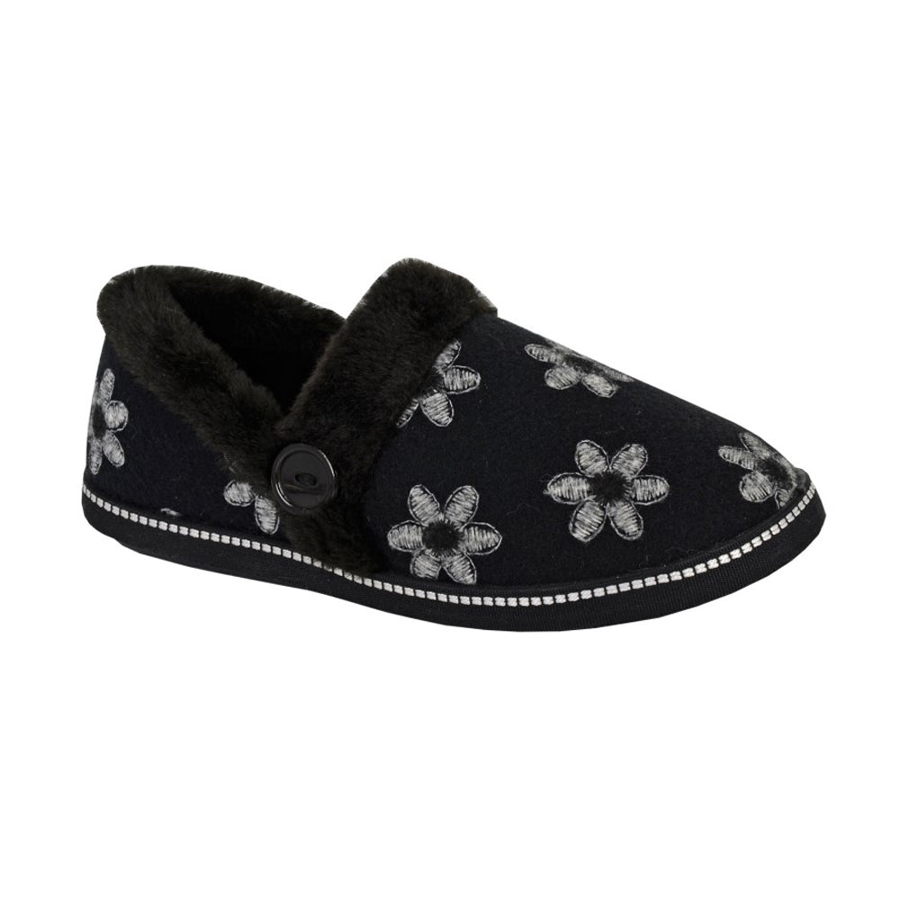 Black - Front - Sleepers Womens-Ladies Trina Slippers