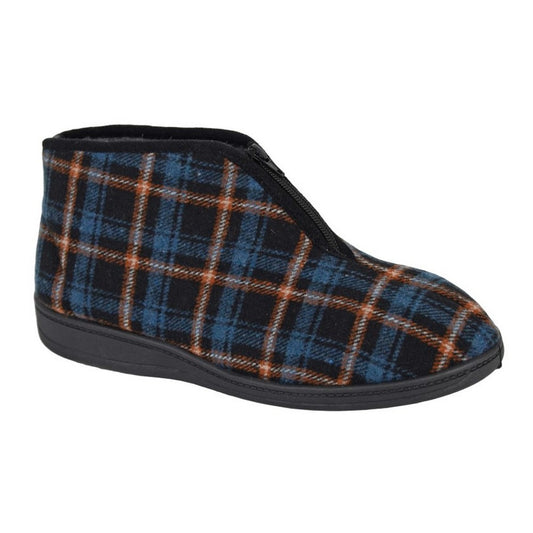 Multicoloured - Front - Sleepers Mens Travis Slippers