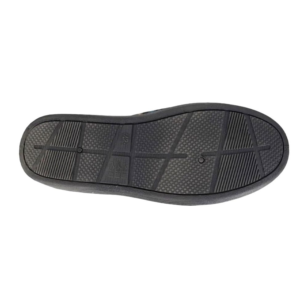 Navy - Back - Sleepers Mens Denzil Slippers