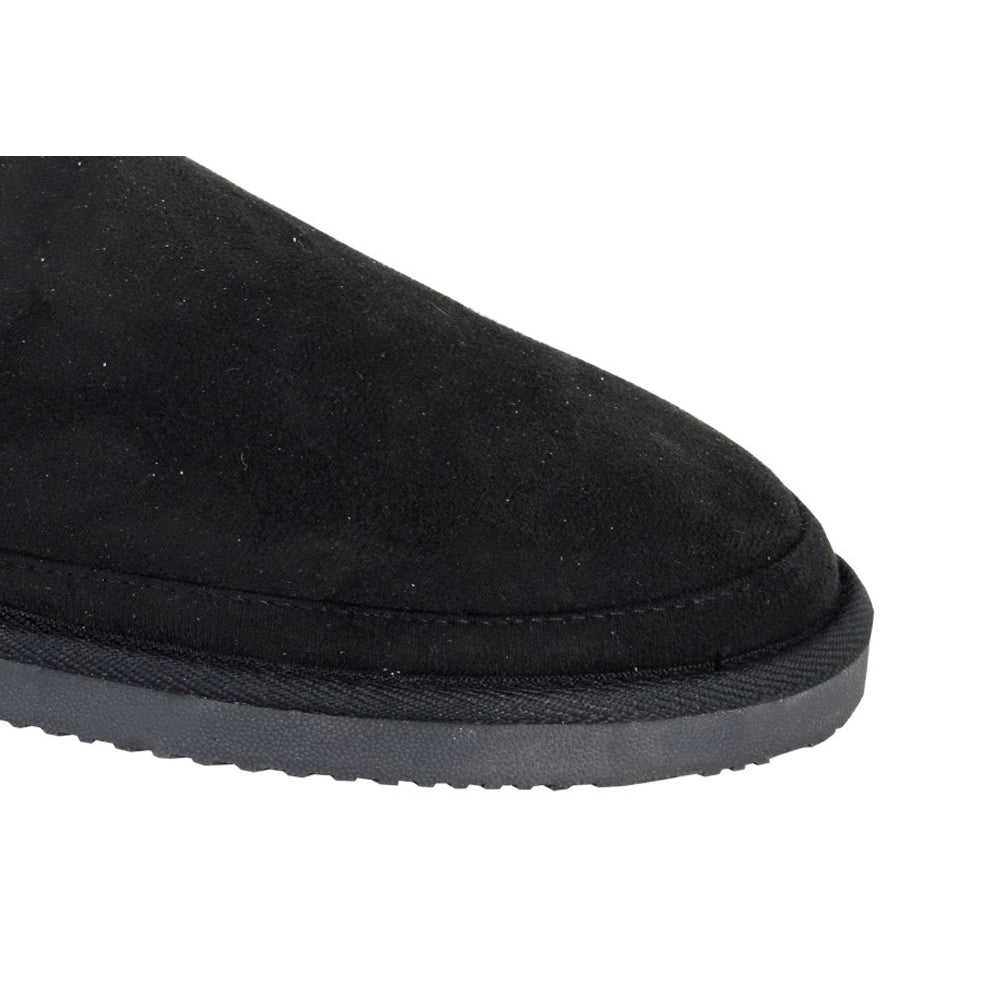 Black - Side - Sleepers Mens David Mule Slippers