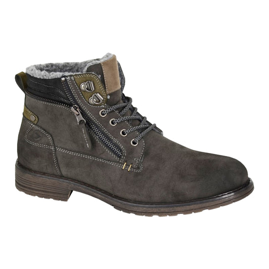 Grey - Front - Route 21 Mens Original Ankle Boots