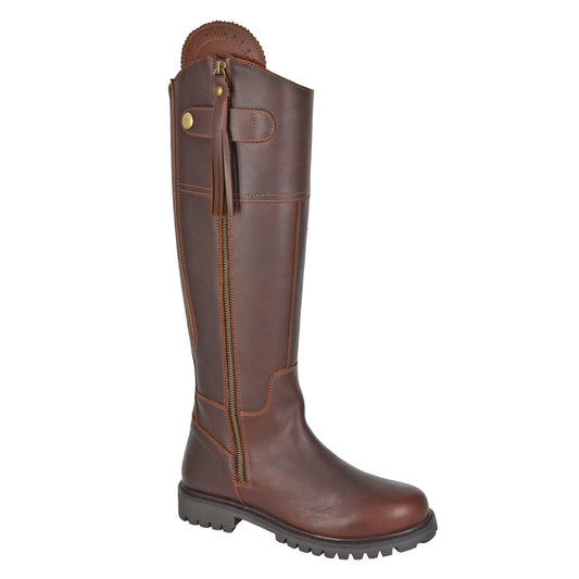 Brown - Front - Woodland Womens-Ladies Georgia Leather Country Boots