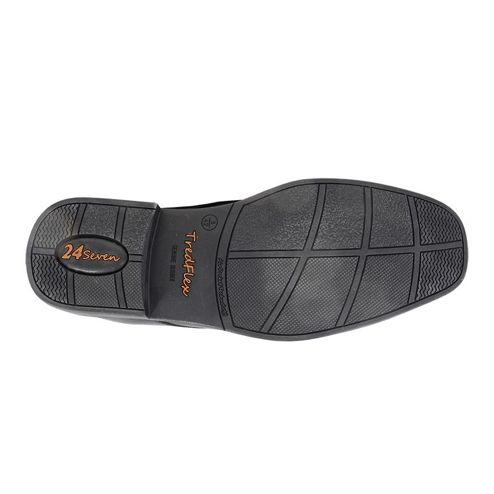 Black - Side - Tredflex Mens Leather Casual Shoes