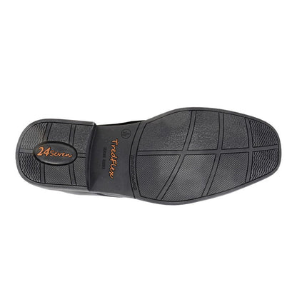 Black - Side - Tredflex Mens Leather Casual Shoes