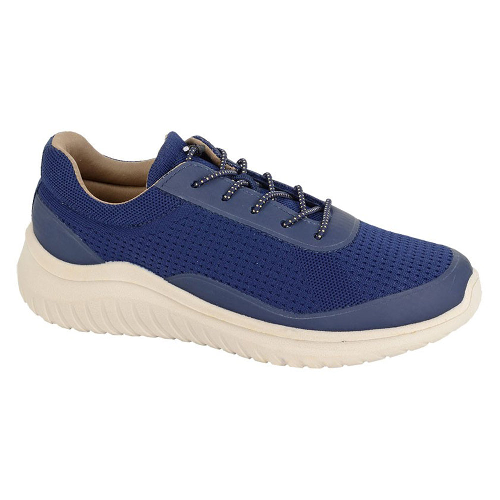 Navy Blue - Front - Boulevard Womens-Ladies Maisy Trainers