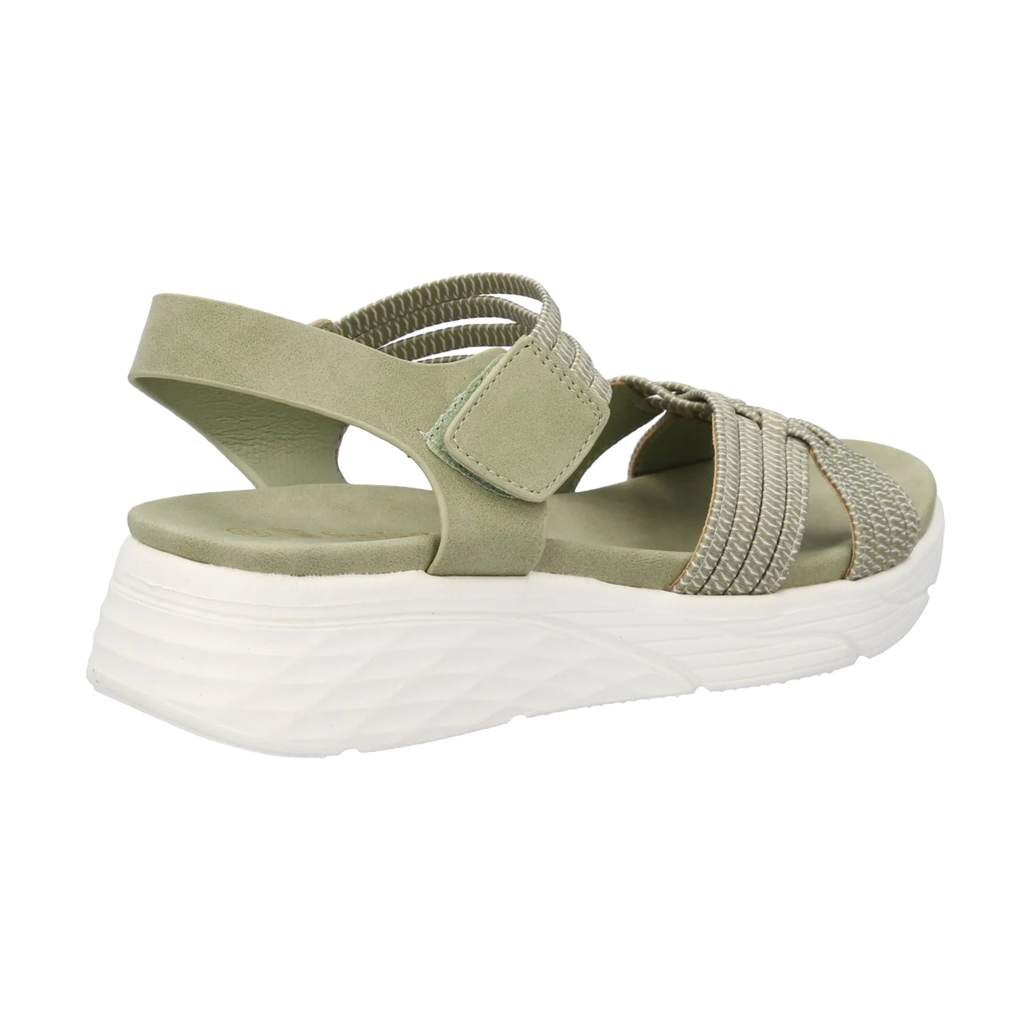 Sage Green - Back - Cipriata Womens-Ladies Eletta Crossover Strap Sandals