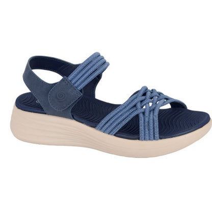 Navy Blue - Front - Cipriata Womens-Ladies Eletta Crossover Strap Sandals